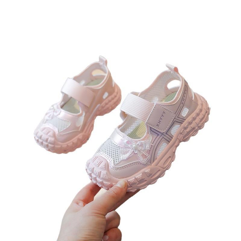 Girls soft-soled sports sandals new summer new bag head breathable casual shoes non-slip fashion princess shoes