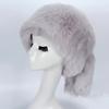 Winter Hat Ethnic Style Design Ear Protection Thickened Lining Faux Fur Ball Women Hat