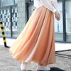 Весенняя юбка, многослойные шифоновые длинные юбки для женщин, элегантные повседневные пляжные макси-юбки с высокой талией в стиле бохо, Saias Femme