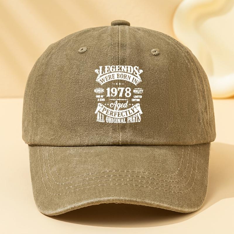 LEGENDS Print Baseball Cap Unisex Fashion Versatile Hat Classic Retro Washed Outdoor Lightweight Curved Brim Cap Trucker