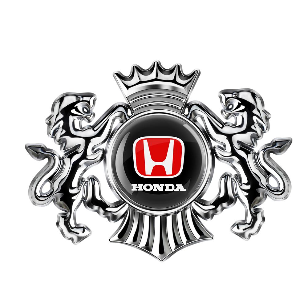 QLN2 3D Metal Car Body Fender Emblem Shield Stickers Decor Auto For Honda Type R S XR-V CR-V UR-V CR-Z Fit Mugen Power XR-V Pilot Crv