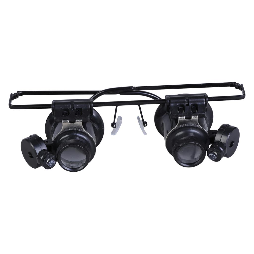 Лупа с двойной линзой 20-кратного увеличения, подходит для оценки ювелирных изделий и ремонта часов, эргономичный дизайн, удобное использование