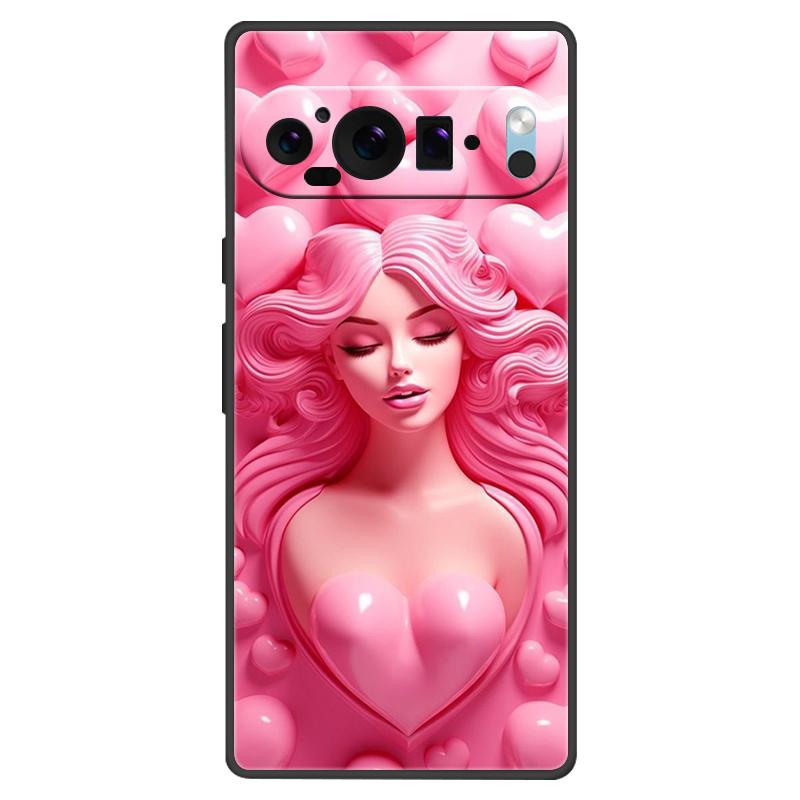For Google Pixel 9 Pro XL Case Cool Painted Silicone TPU Soft Cover For Googe Pixel 9 9 Pro 8A Cases Black Protective Shells
