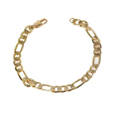 Мужской золотой браслет, модный, прочный, покрытый медью браслет из нержавеющей стали 18 карат, золотая цепочка