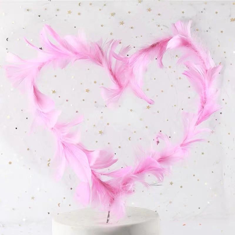 Pink Themed Cake Decor: Heart & Cloud Balloons with Insert Cards for Birthday Parties
