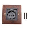 Настенная розетка панель из дерева черный орех 16А настенная электрическая розетка с двумя USB-портами для помещений