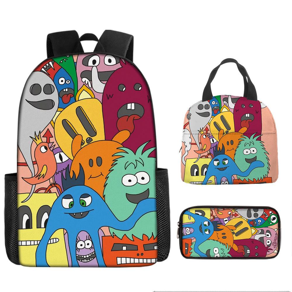 Class Garden Cartoon Primary and Secondary School School Bag Children's Backpack Backpack Three-piece Set