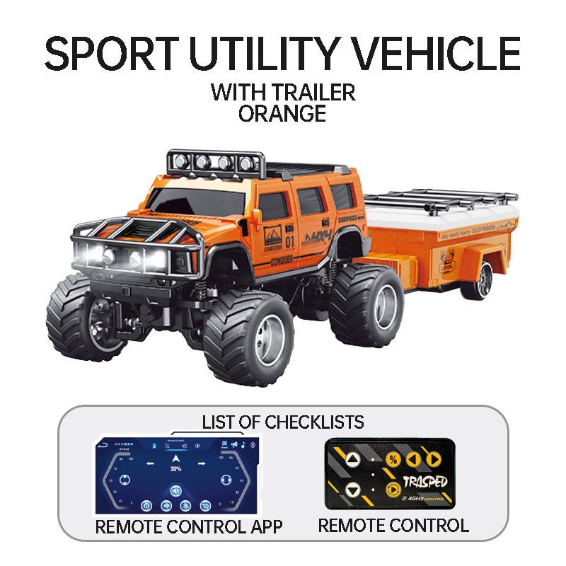 1: 64 RC Mini 2.4G Climbing Off Road Vehicle Simulation RC Car with APP Adjustable Speed Lighting Shock Absorber Boy Toy Gift
