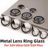 Металлическое кольцо объектива Стекло для Samsung Galaxy S24 Ultra S24 Plus Полное покрытие объектива камеры Защитное стекло S23Ultra S23FE Защитный колпачок