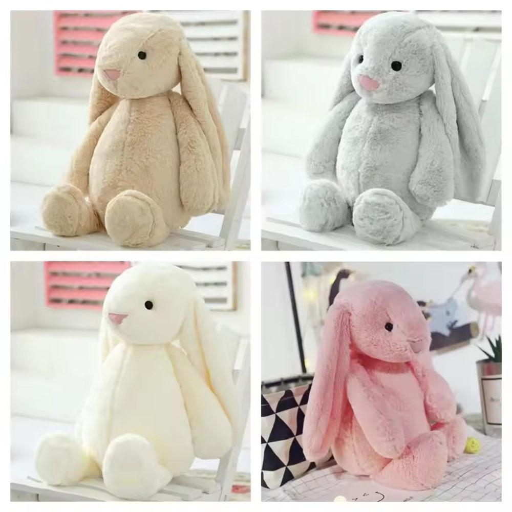 Kawaii Long Ears Bunny Plush Toy Stuffed Rabbit Baby Doll Sleep Companion Cute Hug Pillow Room Decoration Nice Children's Gift