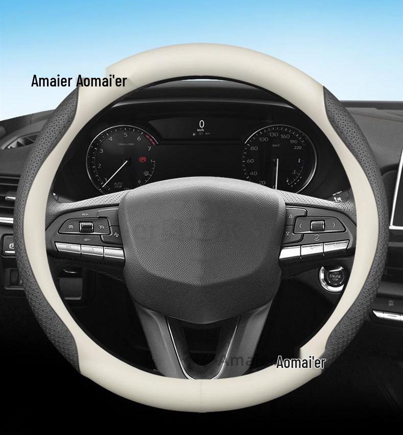 Чехол на руль из натуральной кожи премиум-класса для моделей Geely: Xingyue L, Boyue, Emgrand L, Xingrui, Binyue, Vision X3 - Ультратонкий дизайн рукоятки.