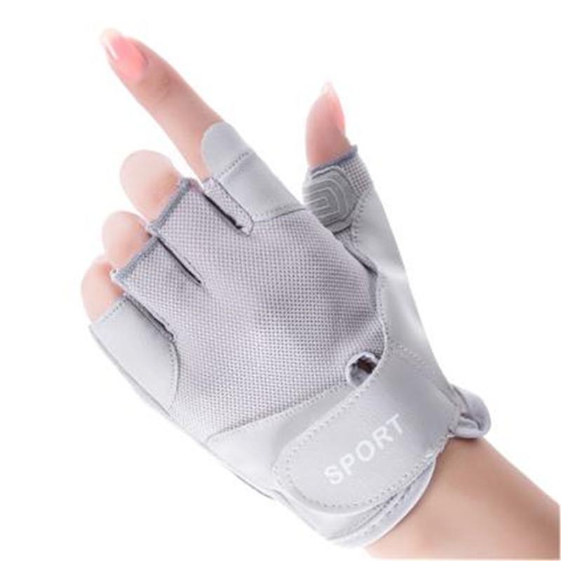 Женские спортивные нескользящие перчатки для тренировок летние солнцезащитные износостойкие перчатки для фитнеса с полупальцами