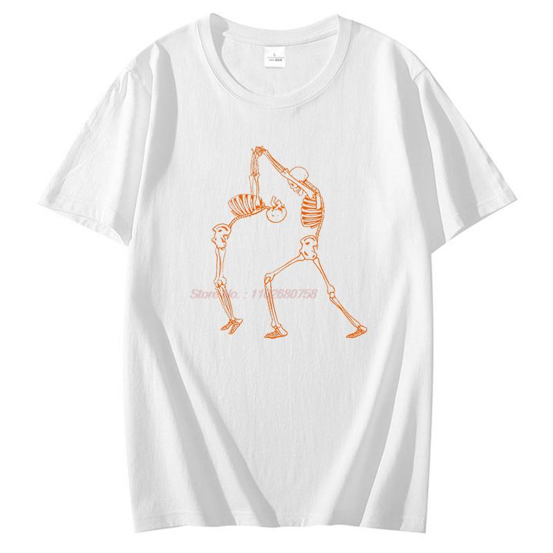 Unisex Funny Graphic Tshirt Skeletons Dancing Summer Fashion Cotton Round Neck Top For Unisex And Unisex