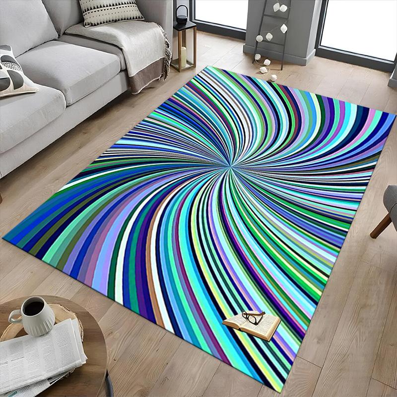 1PC Swirl Pattern Extra Large Non Slip Floor carpet, Office, family, bedroom, Studio Large Area Rug Indoor Rugs, , Vibrant Colors
