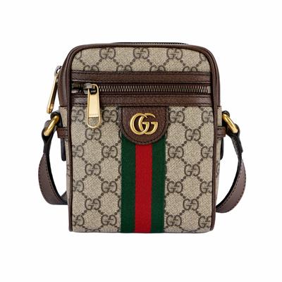 GG Supreme Ophidia Сумка через плечо Бежевая Унисекс Сумки через плечо Коричневая 598127-96IWT-8745