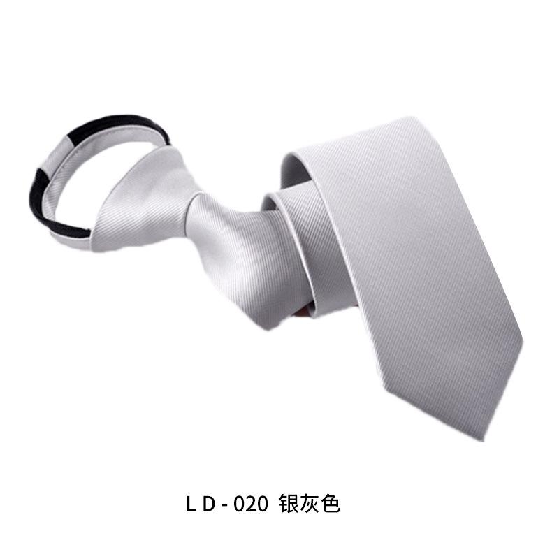 Wind Dress Jacquard Polyester Zipper Tie Men'S Business Occupation Easy To Pull Lazy Tie