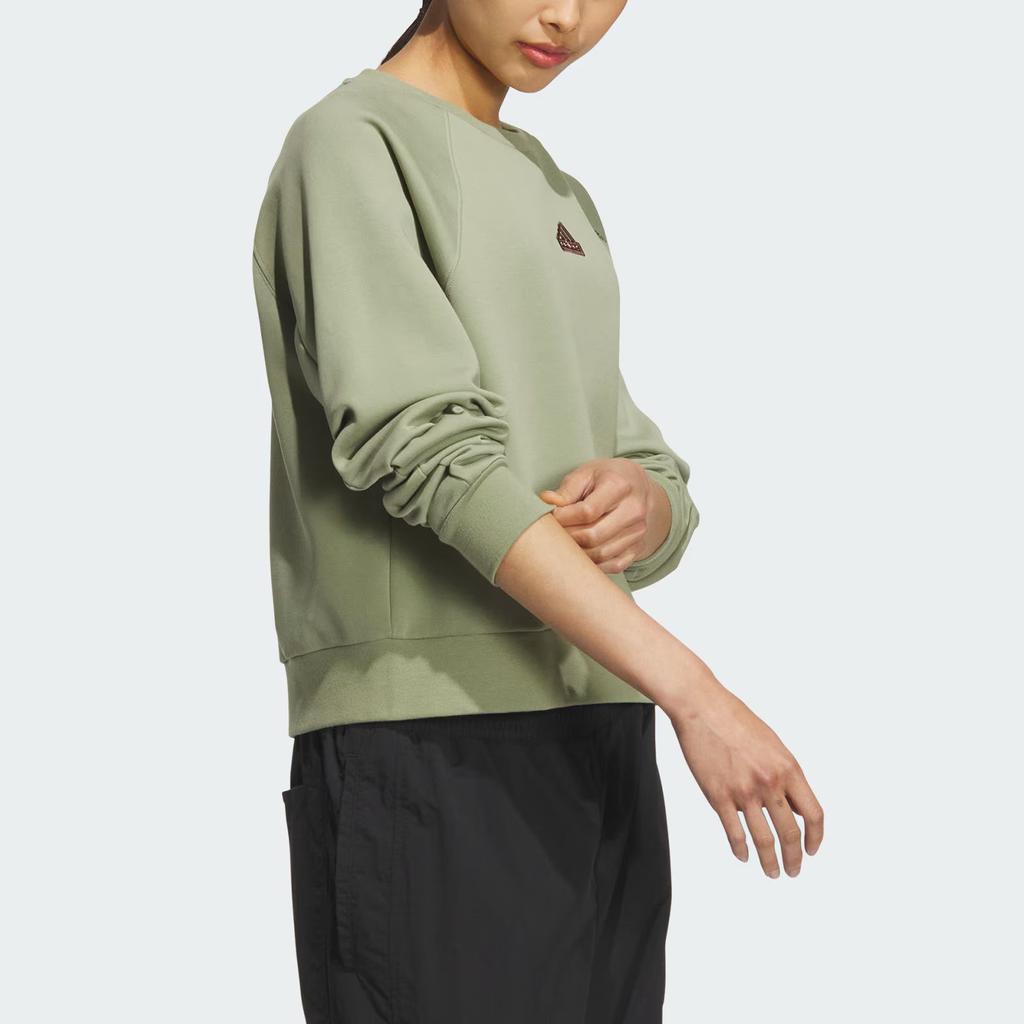 Adidas Tech Crewneck Толстовка женская толстовка Tent-зеленый JJ1573