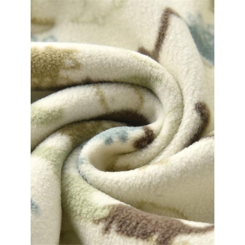 New Boys Cute Cartoon Animal Printed Casual Warm Thickened Stand Collar Zipper Jacket