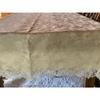 Vivienne Tablecloth Beige Polish Old Rose Lace Embroidered Table Center WK2229N3 (135x180cm, & White) Runner/Table
