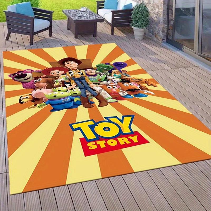 1pc Toy Story Pattern Area Rug Soft Flannel Floor Mat for Living Room, Office, Bedroom, Outdoor and Camping, Sofa Coffee Table Floor Mat, De