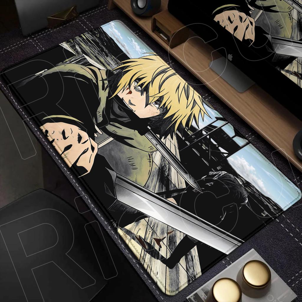 XXL Большой коврик для мыши Vinland Saga 40x90см Коврик для мыши Игровой коврик для клавиатуры E-sports Защита для ПК Аксессуары для компьютера HD Ковер для компьютера Настольный коврик