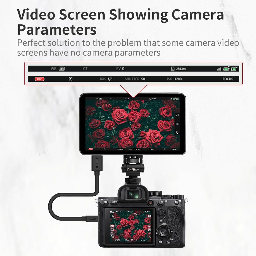 Portkeys LH7P Camera Monitor 1000nit 7inch DSLR Field Monitor Camera Control Touch Panel Monitor BMPCC Pro Wireless Control 4K/6K/6K