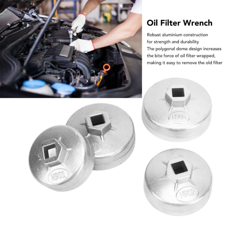 4Pcs Oil Filter Wrench Aluminum Alloy Efficient Oil Filter Cap Removal Tool Replacement For Bluebird