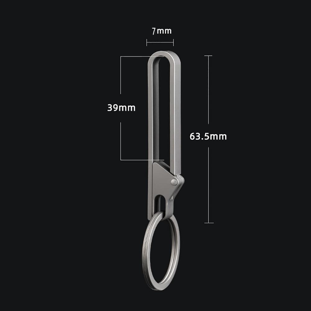 EDC Титановый сплав Быстросъемная пряжка Отстегивающийся ремень Поясная подвеска Брелок для ключей от машины