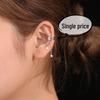 Non-Pierced Double-Layer Tassel Ear Cuff with Long Chain and Trendy Hong Kong Style