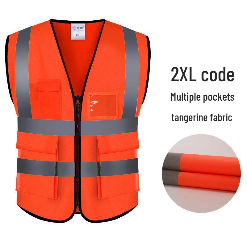 Breathable Reflective Safety Vest for Construction Workers - Custom Logo Available