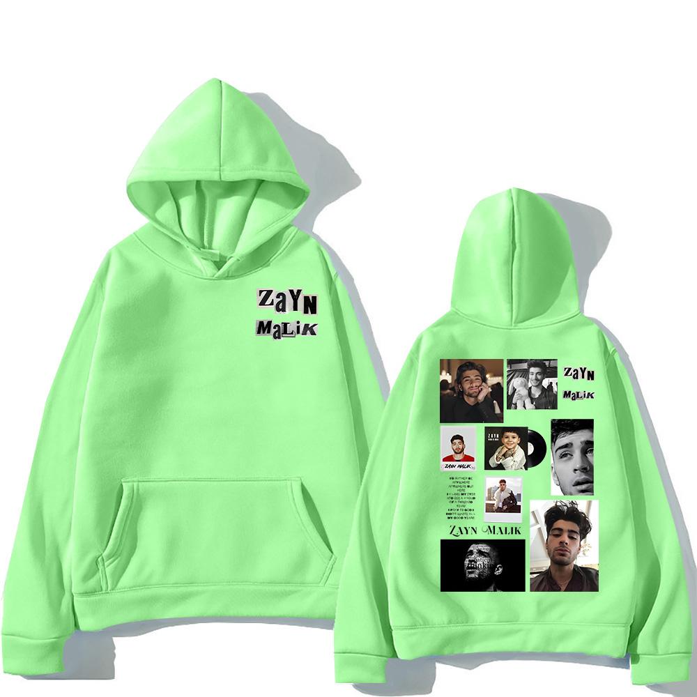 ZAYN Print Fashion Hoodies Zayn Malik Retro Hip Hop Pullover Unisex Oversized Tops Fall Long Sleeve Sweatshirt Men Women Clothes