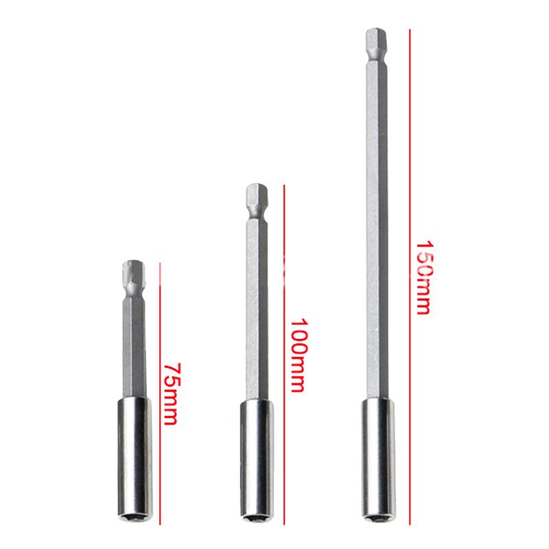 Hexagonal Handle Extended Connecting Rod Magnetic Screw Bits Extension Rod Long Handle Screwdriver Tip Holder Non-Slip Hand Tool