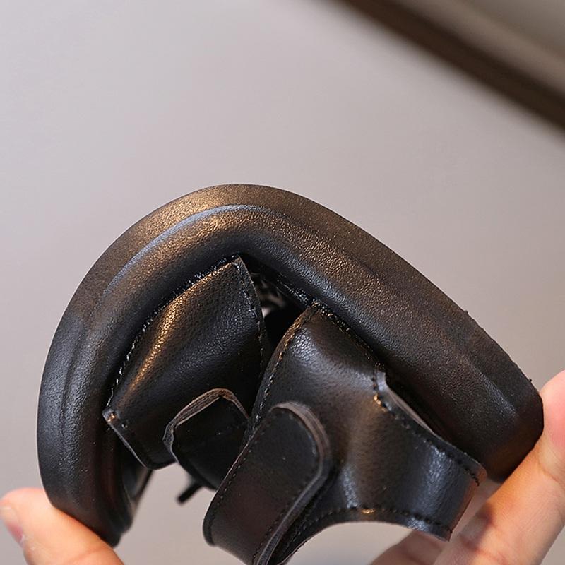 Детские летние удобные простые повседневные уличные универсальные ретро однотонные нескользящие пляжные туфли с мягкой подошвой для маленьких мальчиков и девочек, сандалии, обувь