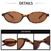 Small Frame Oval Sunglasses For Unisex Lightweight Trendy Sexy Leopard Black Brown Ladies Shades Retro Eyewear Gifts Uv400