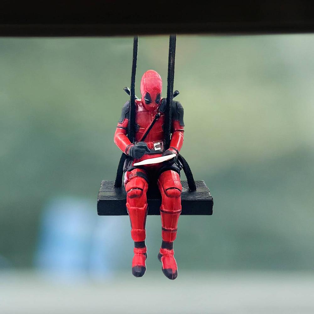 Дэдпул Машина Качающийся Милый Орнамент Украшения Зеркала Заднего Вида Аксессуары