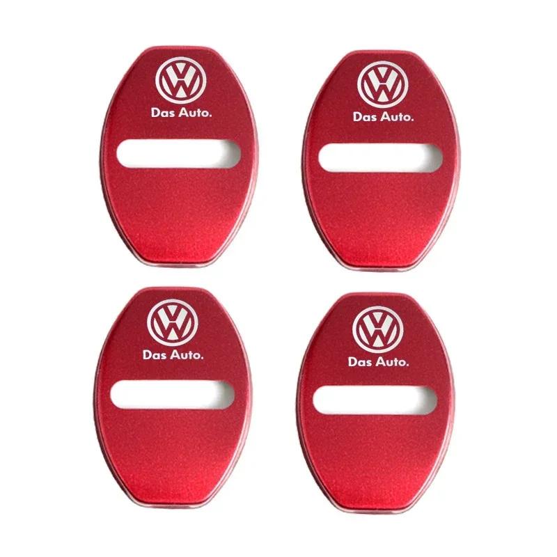 Для VOLKSWAGEN VW 4 шт. Сплавные Накладки на Замки Дверей Автомобиля Наклейки-Защита для Volkswagen Passat Touareg Tiguan Golf Bora Jetta