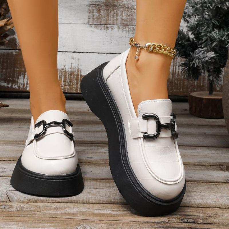 Весенне-осенние туфли на высоком каблуке с неглубоким вырезом, однотонные, на толстой подошве, модные, новые, удобные, повседневные женские туфли