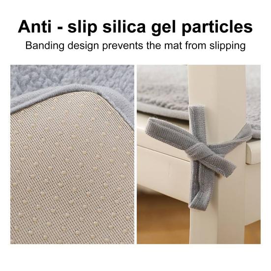 Подушка на стул, мягкая, толстая, плюшевая, удобная, противоскользящая, сохраняет тепло, однотонная подушка для сиденья, подушка для дивана для гостиной