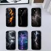 Чехол для телефона «Темная ночь и молния» для Samsung Galaxy A73, A72, A71, A70, A53, A52, A51, Мягкий силиконовый черный чехол