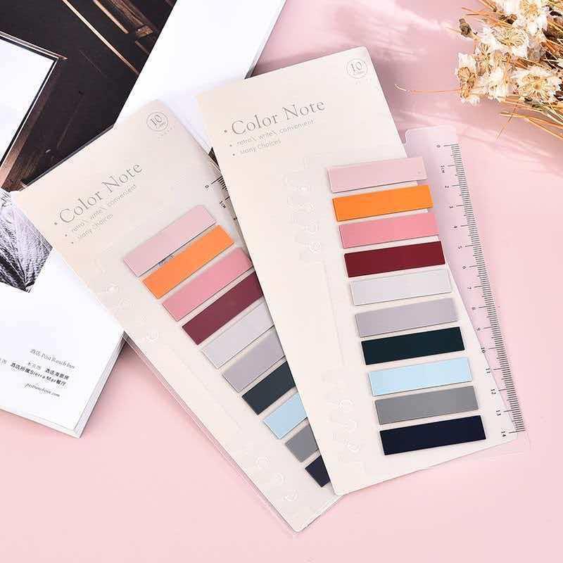 Morandi Color Sticky Note Index Tabs – Loose-leaf Classification Memo Pad Labels