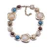 Vintage Gold Plated Resin Stones Necklace for Women Exaggerated Boho Ethnic Irregular Geometric Metal Choker Collar Jewelry Gift