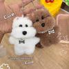 Kawaii West Highland Plush Keychain Cartoon Puppy Stuffed Doll Keychain Couple Keyring Lovely Bag Pendant Gifts