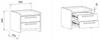 Altivo 2Sn White Bedside Table, 2 Low Drawers, Small Chest Of Drawers