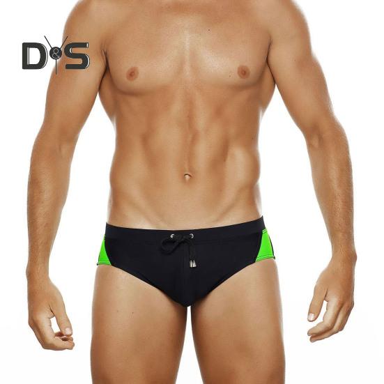 Мужские плавки с низкой талией, анти-экспозиционный шнурок, соответствующий цвету, мягкие, быстросохнущие, дышащие, облегающие, для купания, серфинга, водных видов спорта, плавки