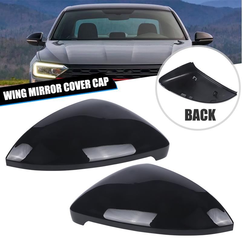 Glossy Black/Super White Door Wing Rearview Mirror Housing Shell W/Turn Signal For VW Jetta 2024 2025