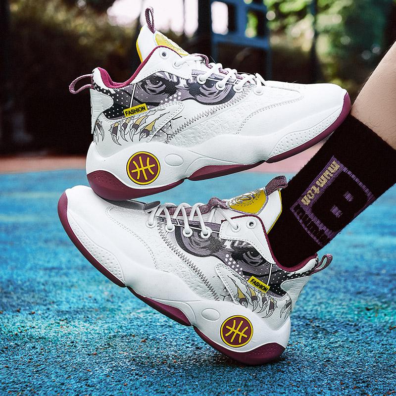 Модные мужские баскетбольные кроссовки с амортизацией, дышащие, кроссовки для тренировок, высококачественная спортивная обувь, нескользящая обувь, модные кроссовки