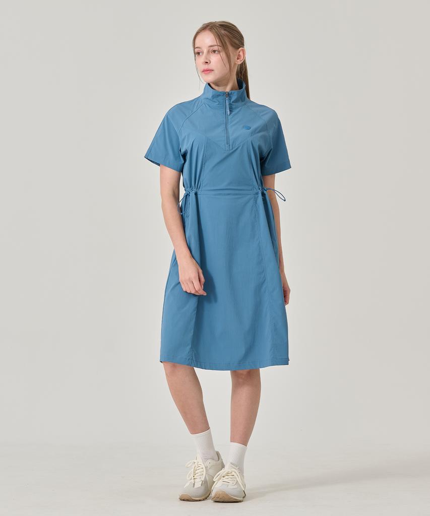 Built Moa Women'S Golf Nylon Half-Zip Dress
