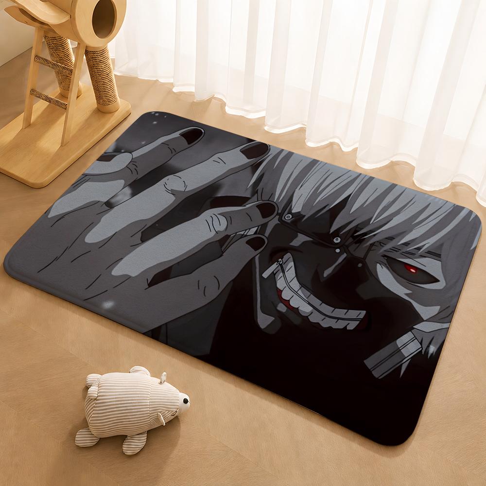 Tokyo Ghoul Floor Mat Floor Mat Soft Flannel Non-Slip Door Rug for Living Room