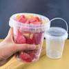 10pcs 500/750/1000ml Ice Cube Bucket with Lid Food Storage Jar Milk Tea Bucket  Milk Tea Shop
