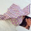 Plaid Scarf Peaked Cap Korean Style Strappy Bandana Cap Driving Triangle Headscarf Hat  Outdoor